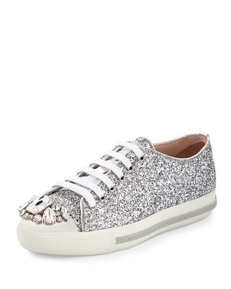 saks miu miu sneakers|Women's glitter and chunky sneakers .